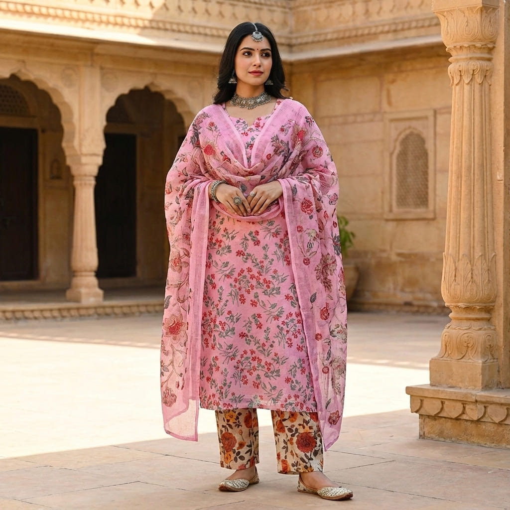 kota doria salwar suit fasion